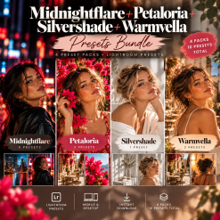 Midnightflare + Petaloria + Silvershade + Warmvella — Presets Bundle